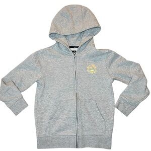 Vans Full Zip Gray Hoodie with front and back warm color graphic-Kids 5/Medium